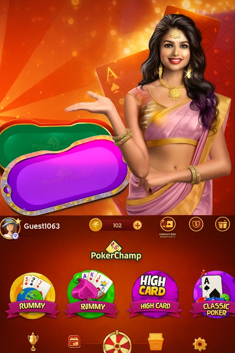 menu pokerchamp cash game